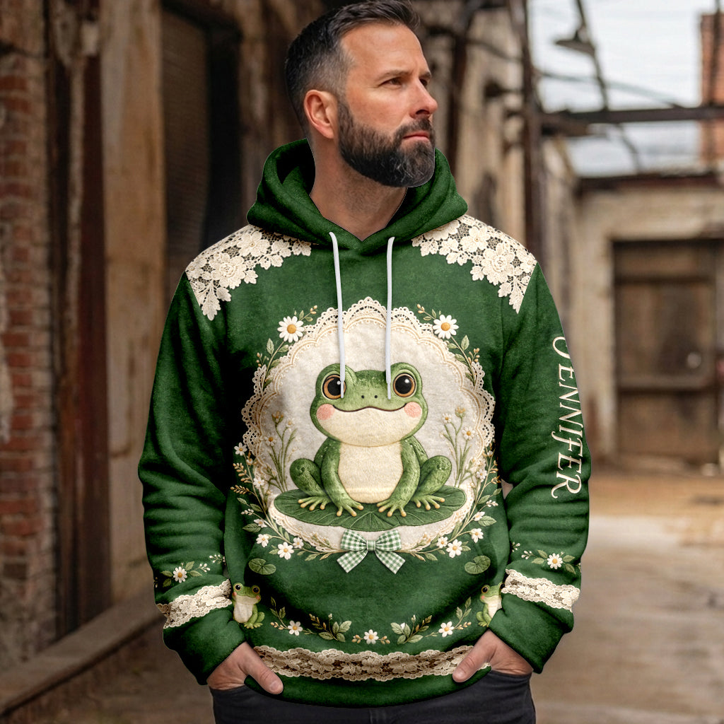 Love Frogs - Personalized Frog Fleece Hoodie