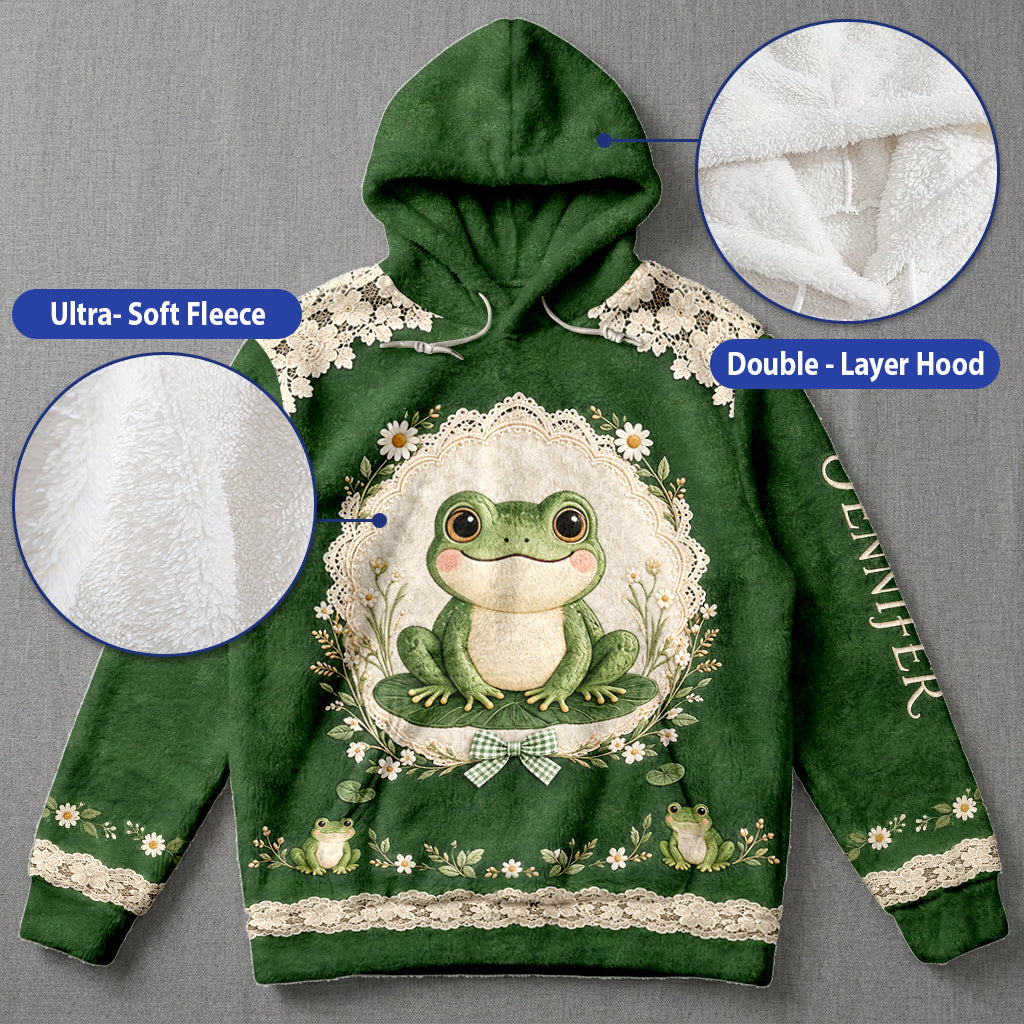 Love Frogs - Personalized Frog Fleece Hoodie