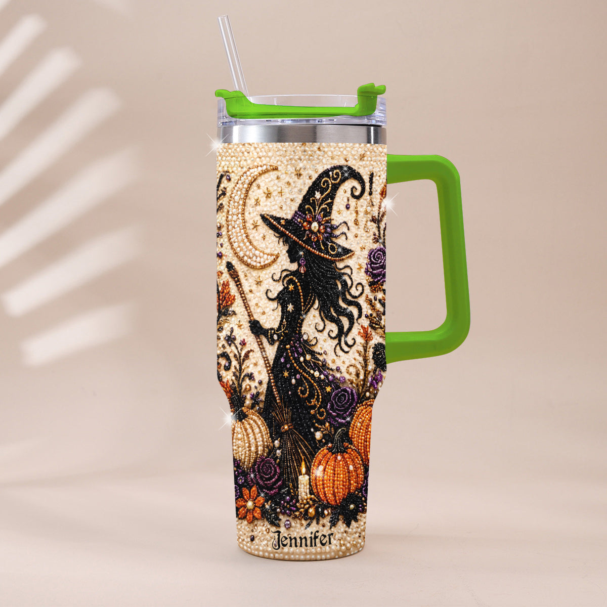 Sorcière en Diamant - Tasse Personnalisée en Rhinestones avec Poignée