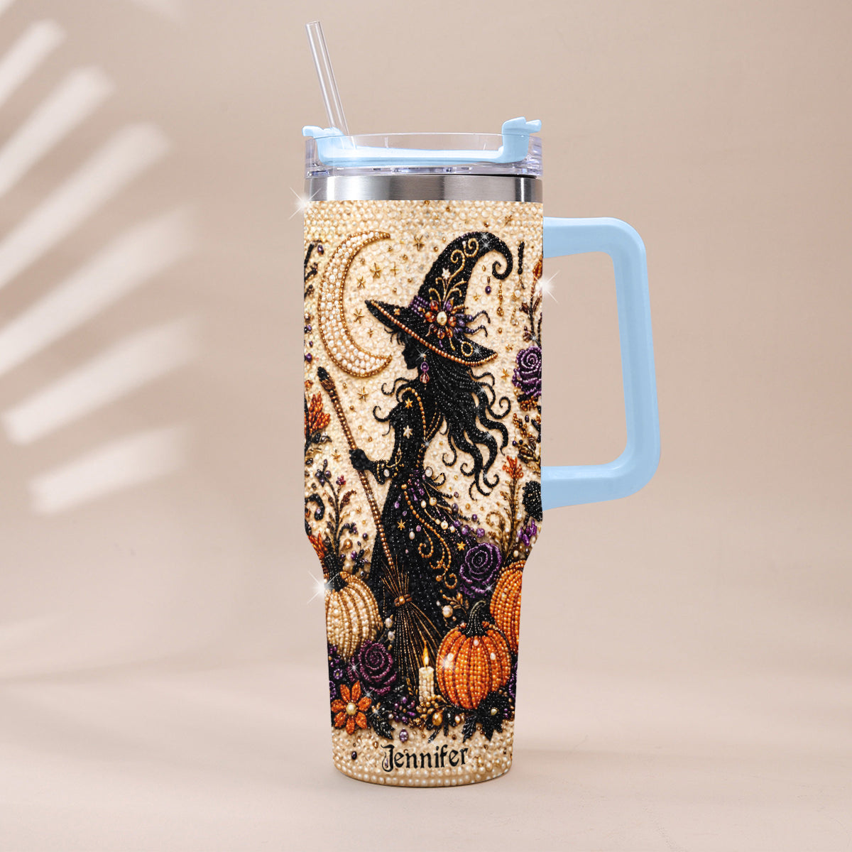 Sorcière en Diamant - Tasse Personnalisée en Rhinestones avec Poignée