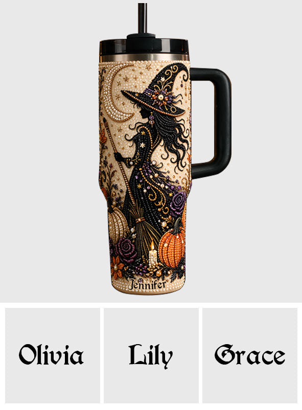 Sorcière en Diamant - Tasse Personnalisée en Rhinestones avec Poignée