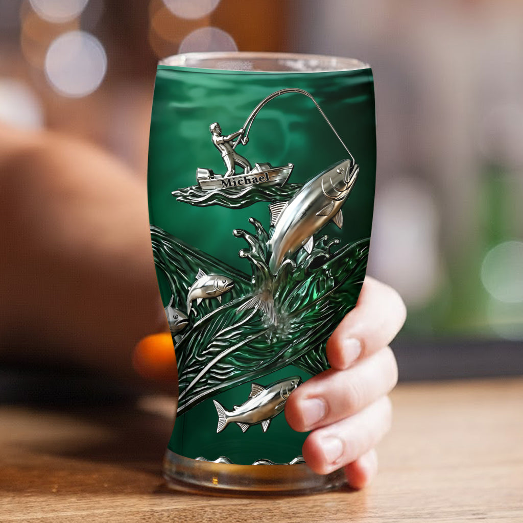 Gone Fishing - Personalized Fishing Beer Pint