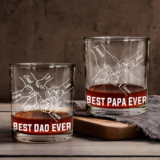 Meilleur papa du monde - Verre à whisky personnalisé pour papa