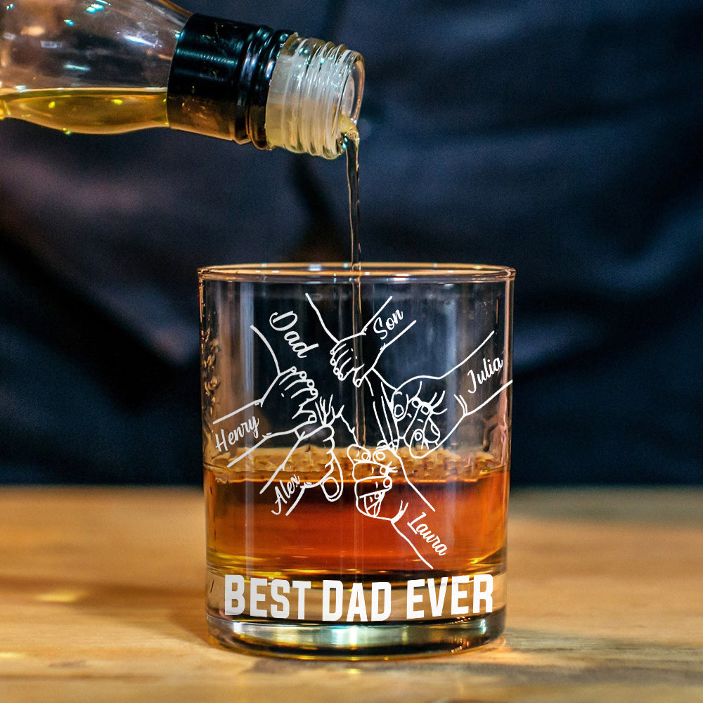 Meilleur papa du monde - Verre à whisky personnalisé pour papa