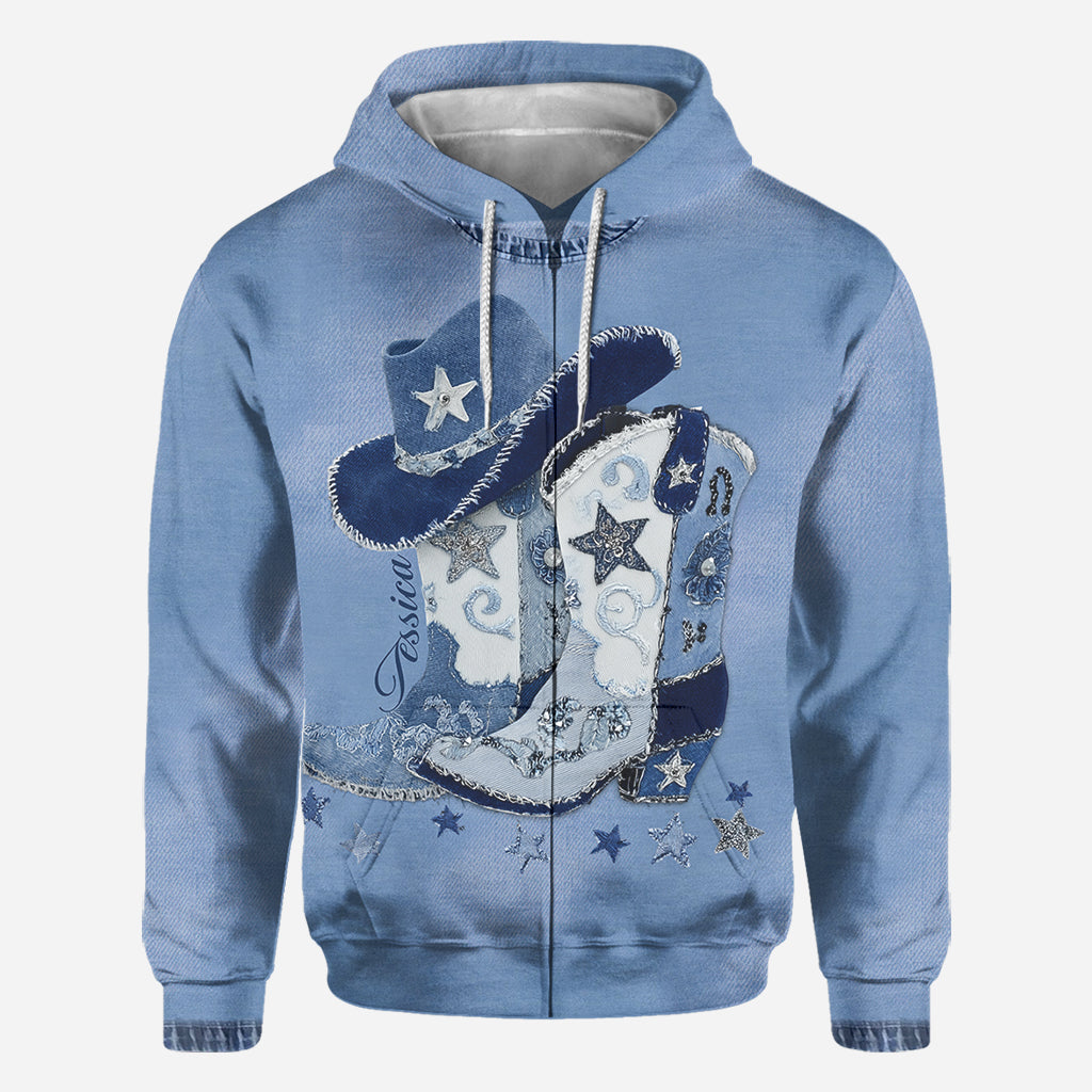 Bottes de cowgirl - Chemise de cowgirl personnalisée