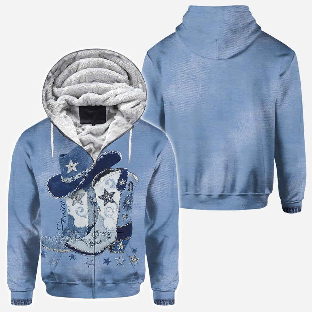 Bottes de cowgirl - Chemise de cowgirl personnalisée