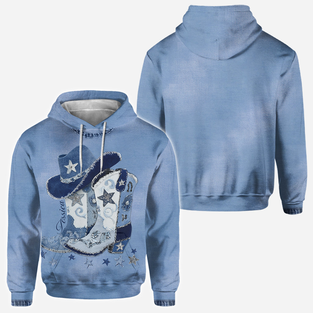 Bottes de cowgirl - Chemise de cowgirl personnalisée