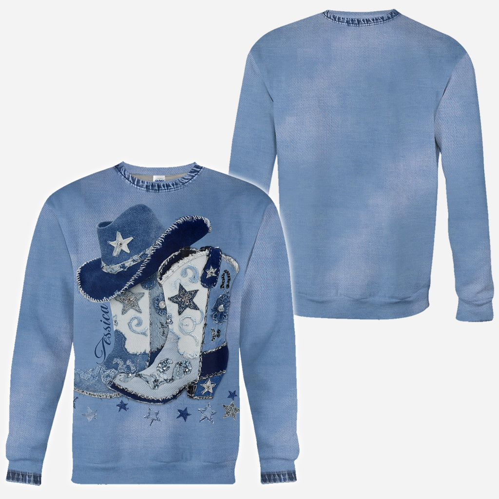 Bottes de cowgirl - Chemise de cowgirl personnalisée