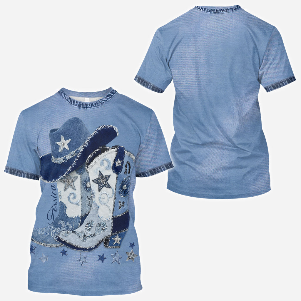 Bottes de cowgirl - Chemise de cowgirl personnalisée