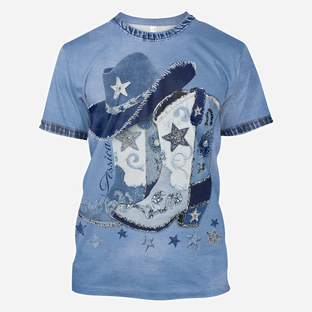 Bottes de cowgirl - Chemise de cowgirl personnalisée