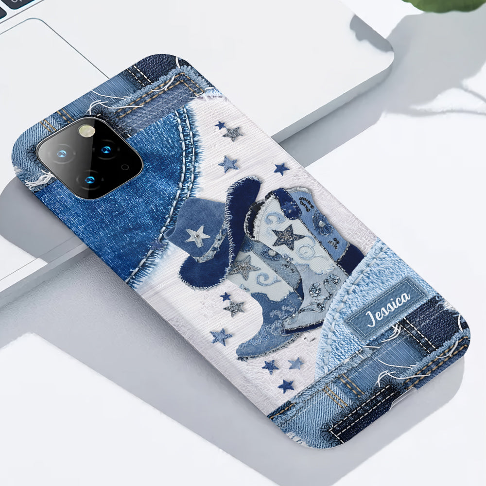 Bottes de cowgirl - Coque de téléphone personnalisée avec motif cowgirl
