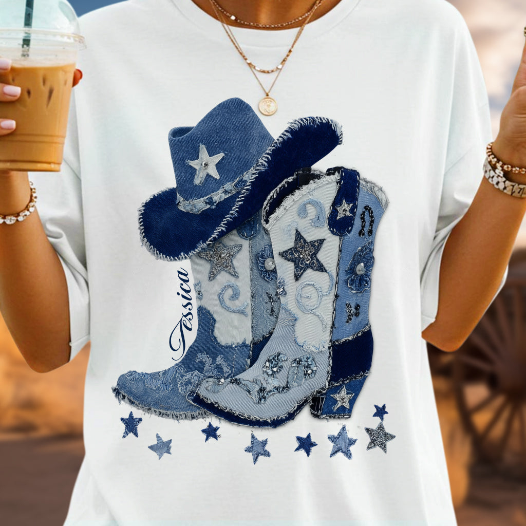 Bottes de cowgirl - T-shirt et sweat à capuche personnalisés pour cowgirl