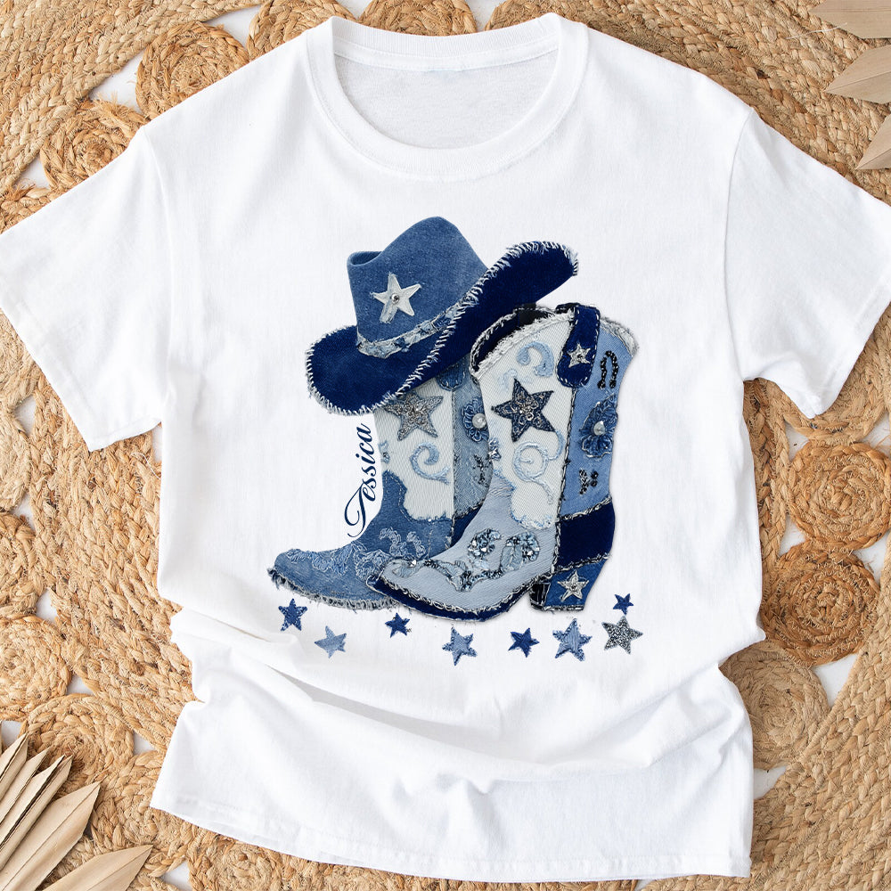 Bottes de cowgirl - T-shirt et sweat à capuche personnalisés pour cowgirl