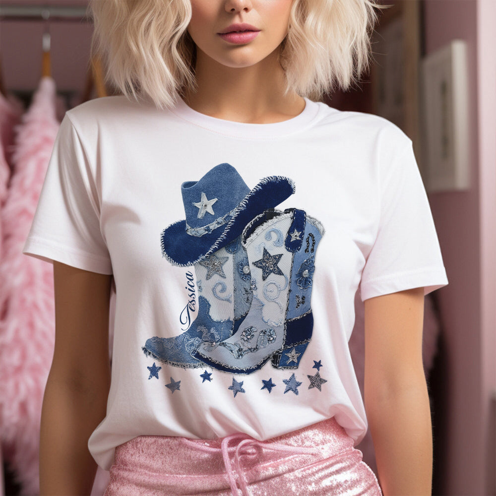 Bottes de cowgirl - T-shirt et sweat à capuche personnalisés pour cowgirl