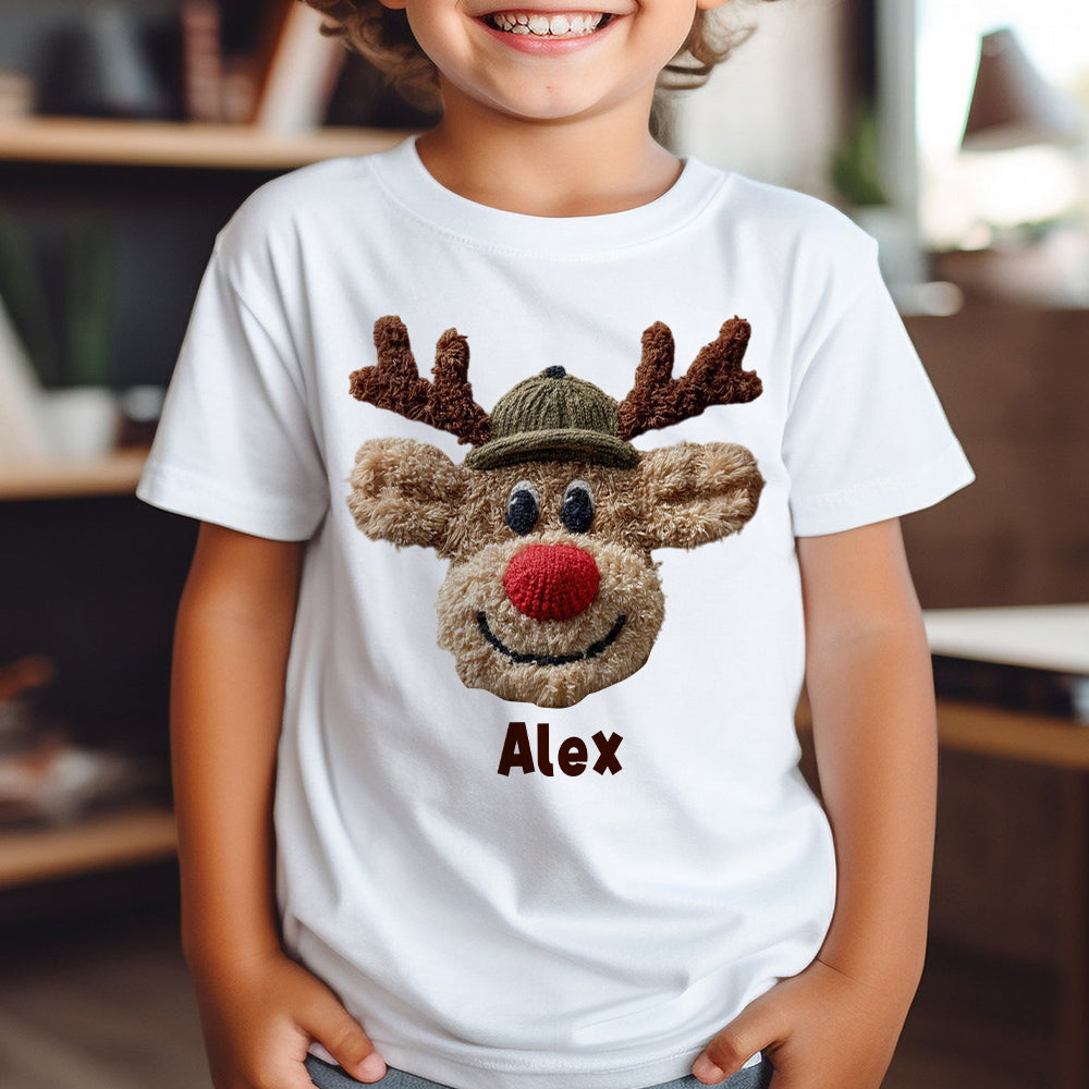 Reindeer Sweatshirt - Personalized Kid T-shirt And Hoodie