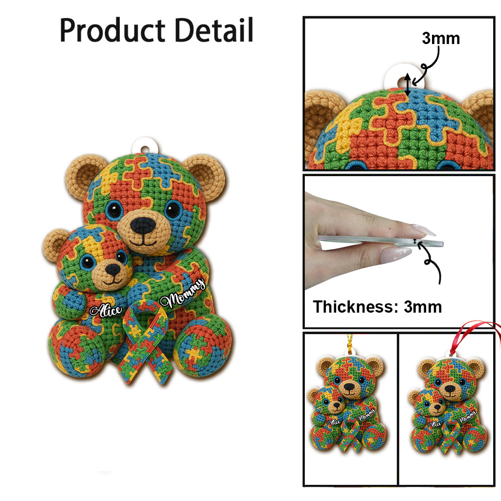 Maman Forte - Ornement personnalisé de sensibilisation à l'autisme