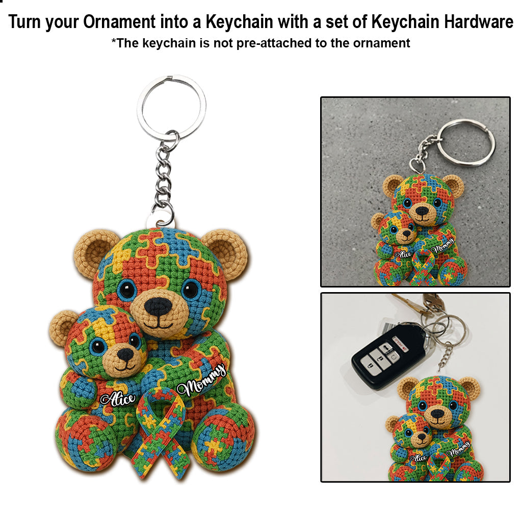 Maman Forte - Ornement personnalisé de sensibilisation à l'autisme