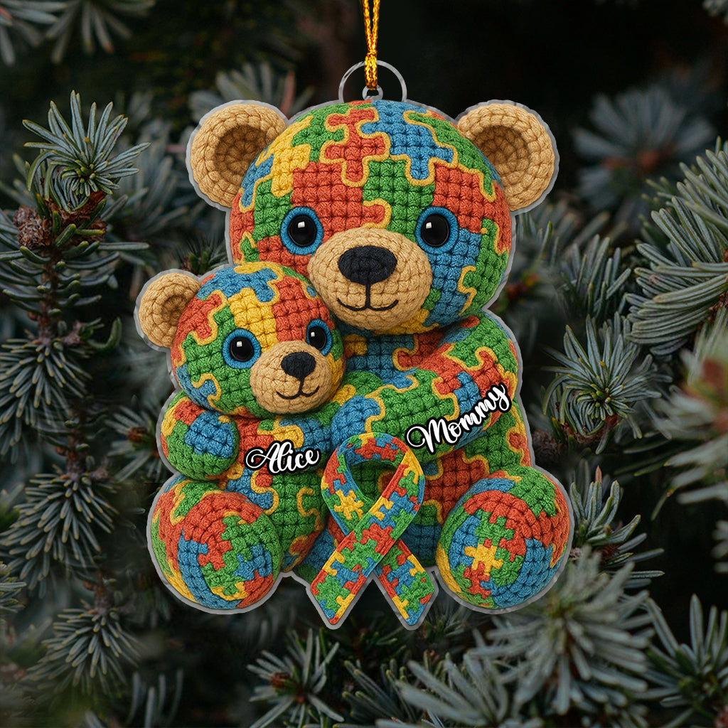 Maman Forte - Ornement personnalisé de sensibilisation à l'autisme