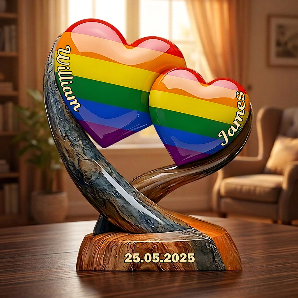L'amour est l'amour - Plaque acrylique personnalisée de soutien LGBT