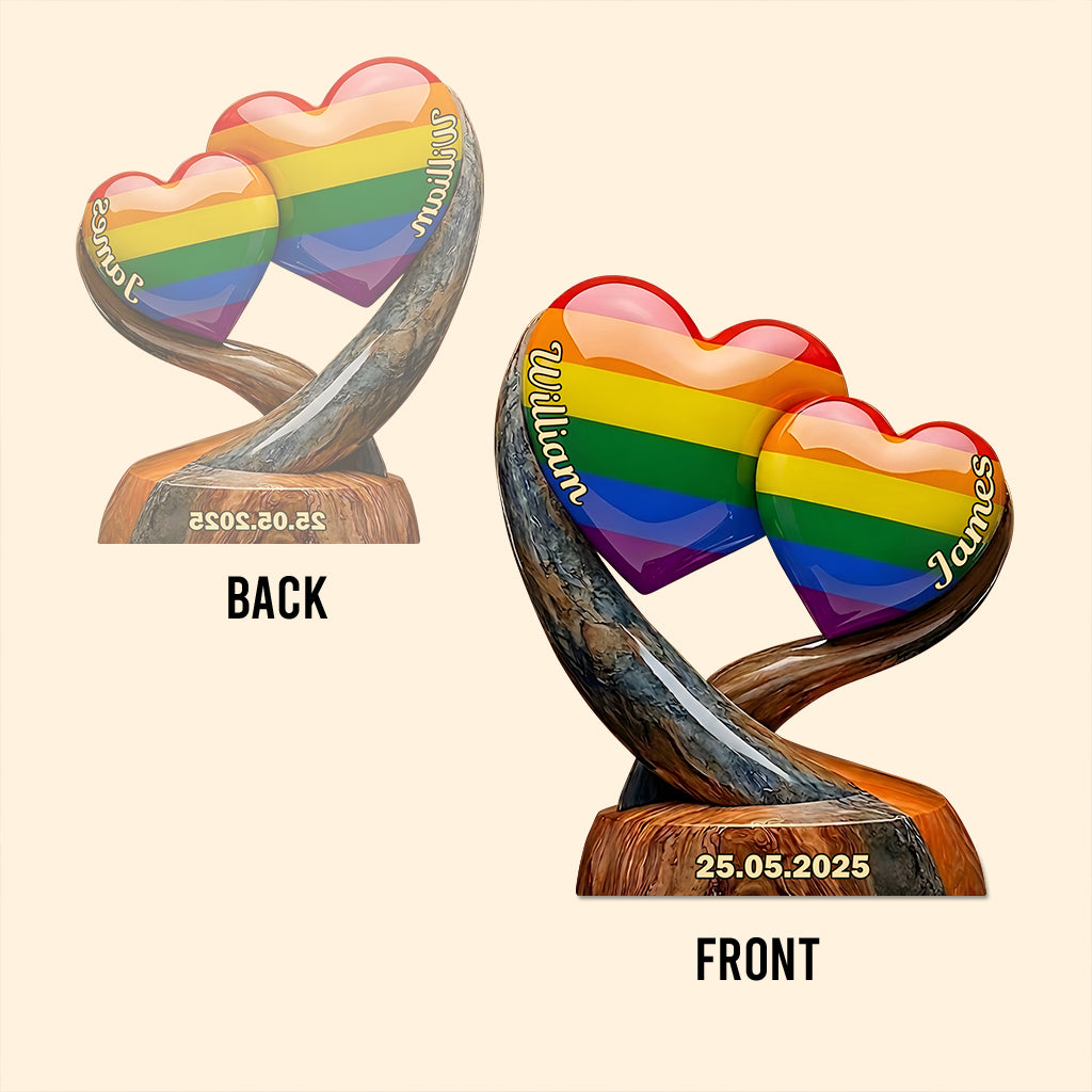 L'amour est l'amour - Plaque acrylique personnalisée de soutien LGBT