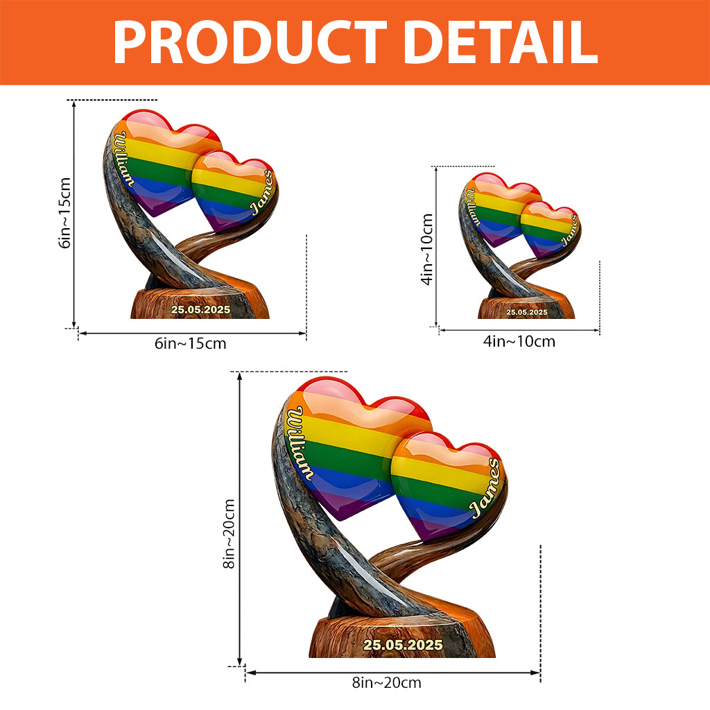 L'amour est l'amour - Plaque acrylique personnalisée de soutien LGBT