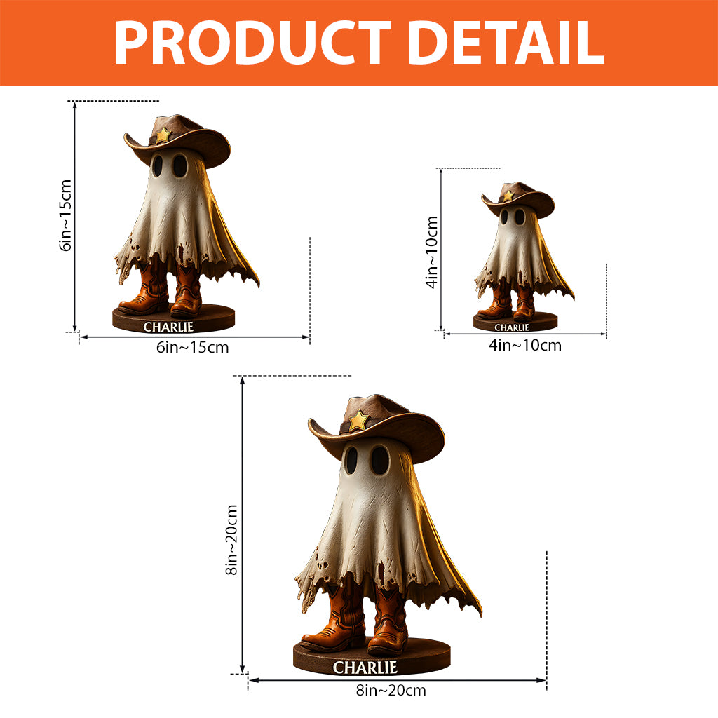 Cowgirl effrayante - Plaque acrylique personnalisée en forme de cowgirl