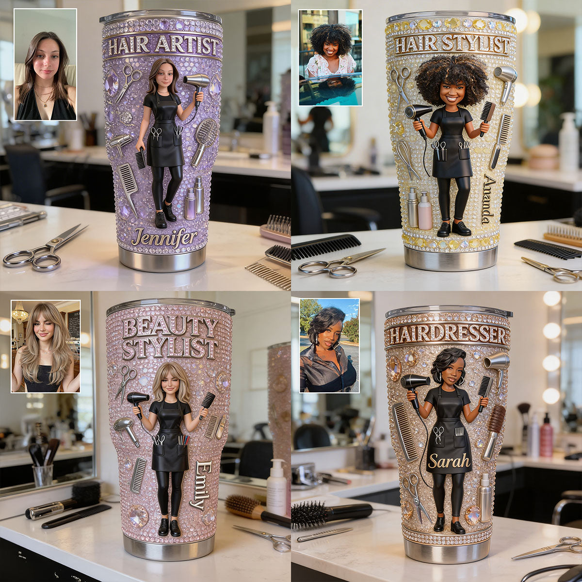 Tasse Personnalisée - Tumbler Coiffeur Personnalisé