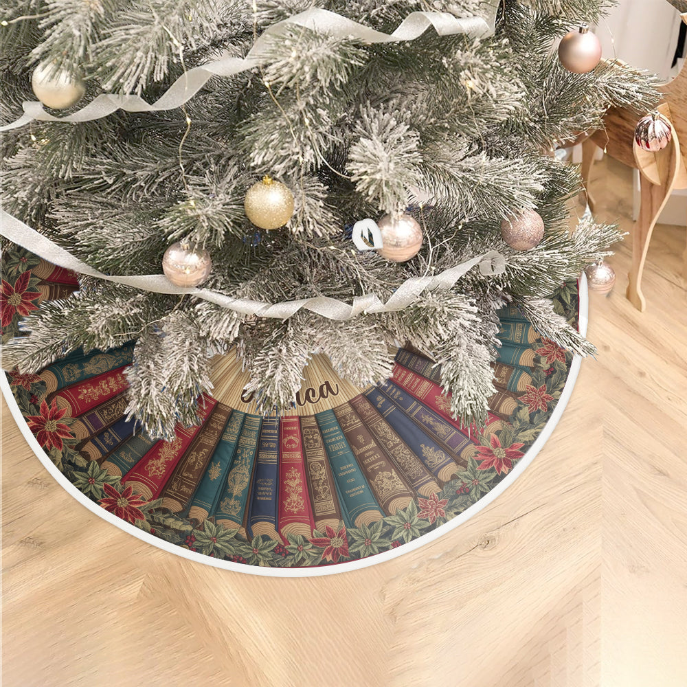 Jupe de sapin personnalisée « Love Books »