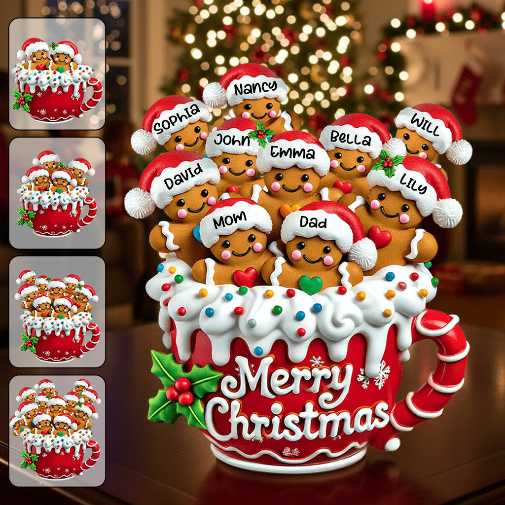 Joyeux Noël - Plaque acrylique personnalisée pour la famille