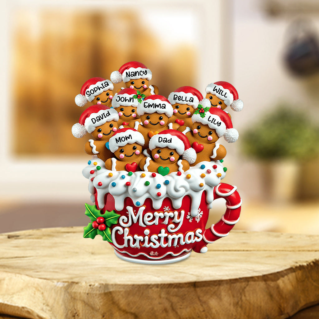 Joyeux Noël - Plaque acrylique personnalisée pour la famille