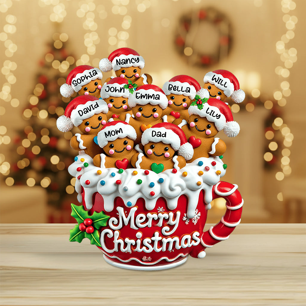 Joyeux Noël - Plaque acrylique personnalisée pour la famille