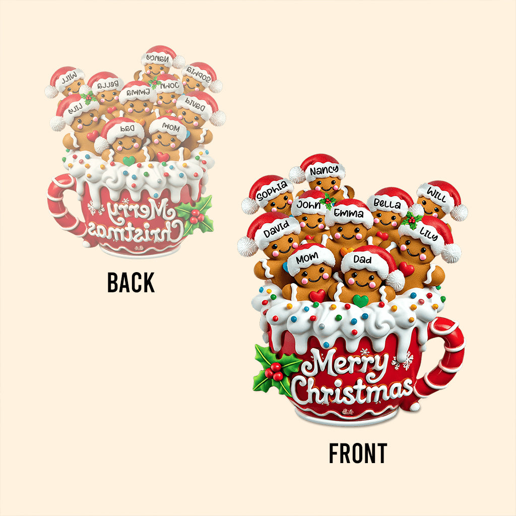 Joyeux Noël - Plaque acrylique personnalisée pour la famille