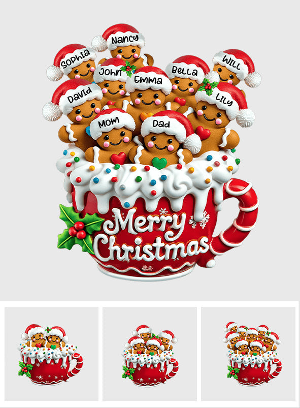 Joyeux Noël - Plaque acrylique personnalisée pour la famille