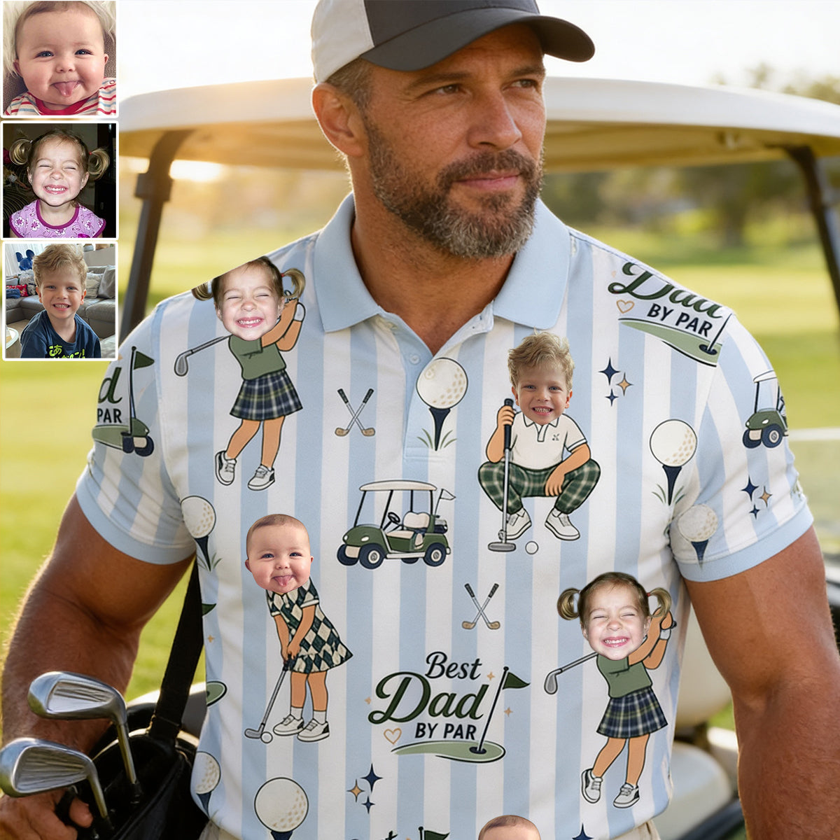 Meilleur Papa Parfait - Polo de Golf Personnalisé
