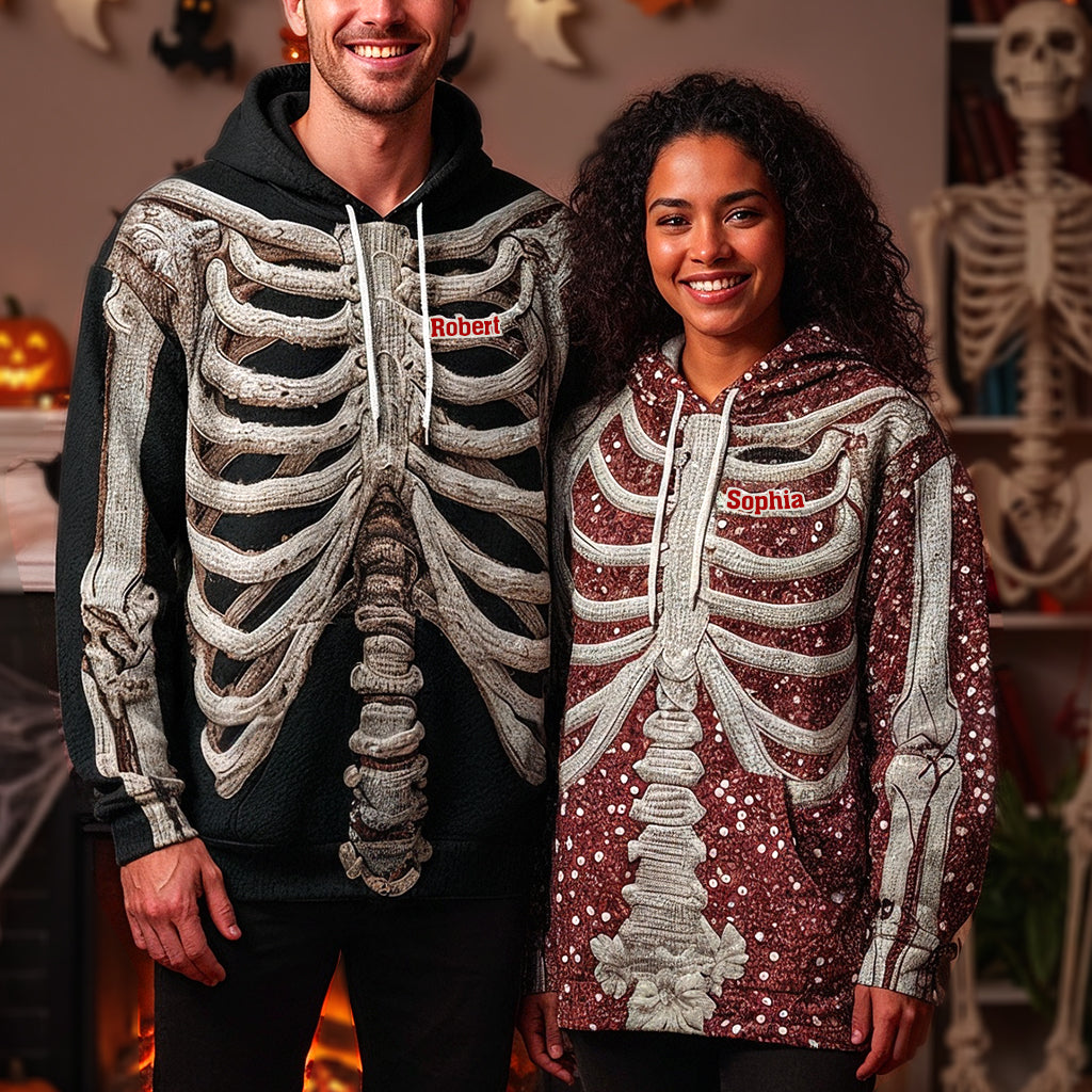 Halloween Skull Knitted Warm - Personalized Skull Hoodie and Leggings