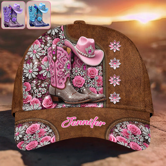 Magnifiques bottes de cowgirl - Casquette de cowgirl classique personnalisée