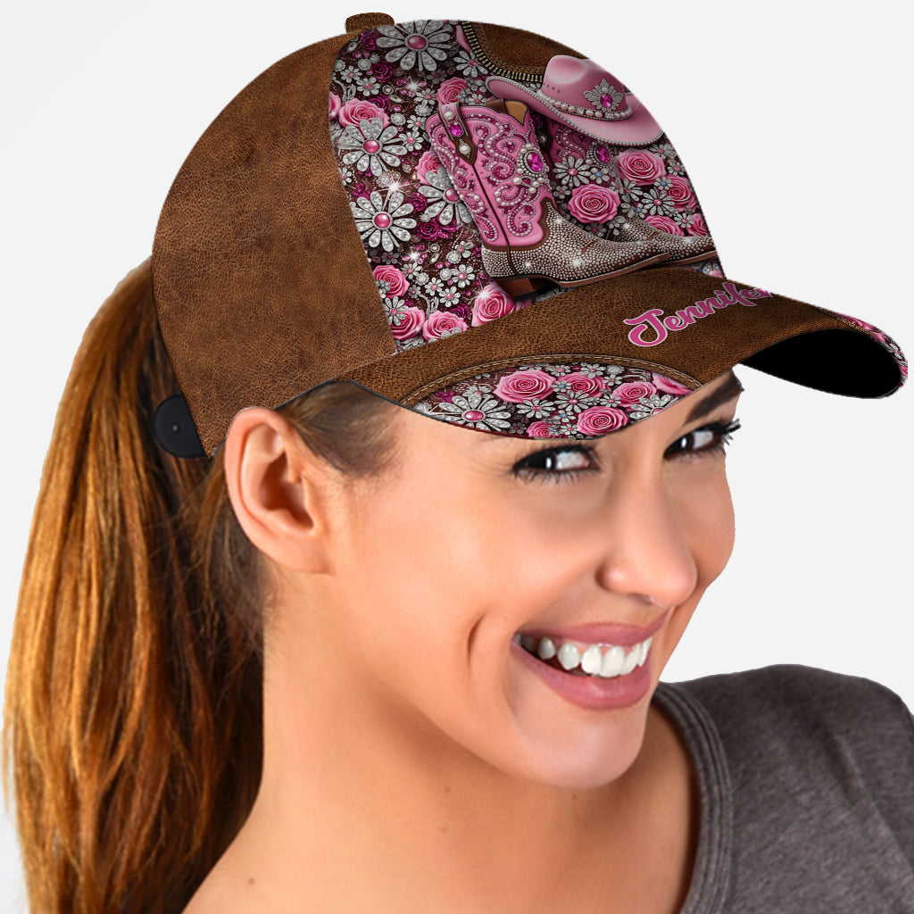 Magnifiques bottes de cowgirl - Casquette de cowgirl classique personnalisée