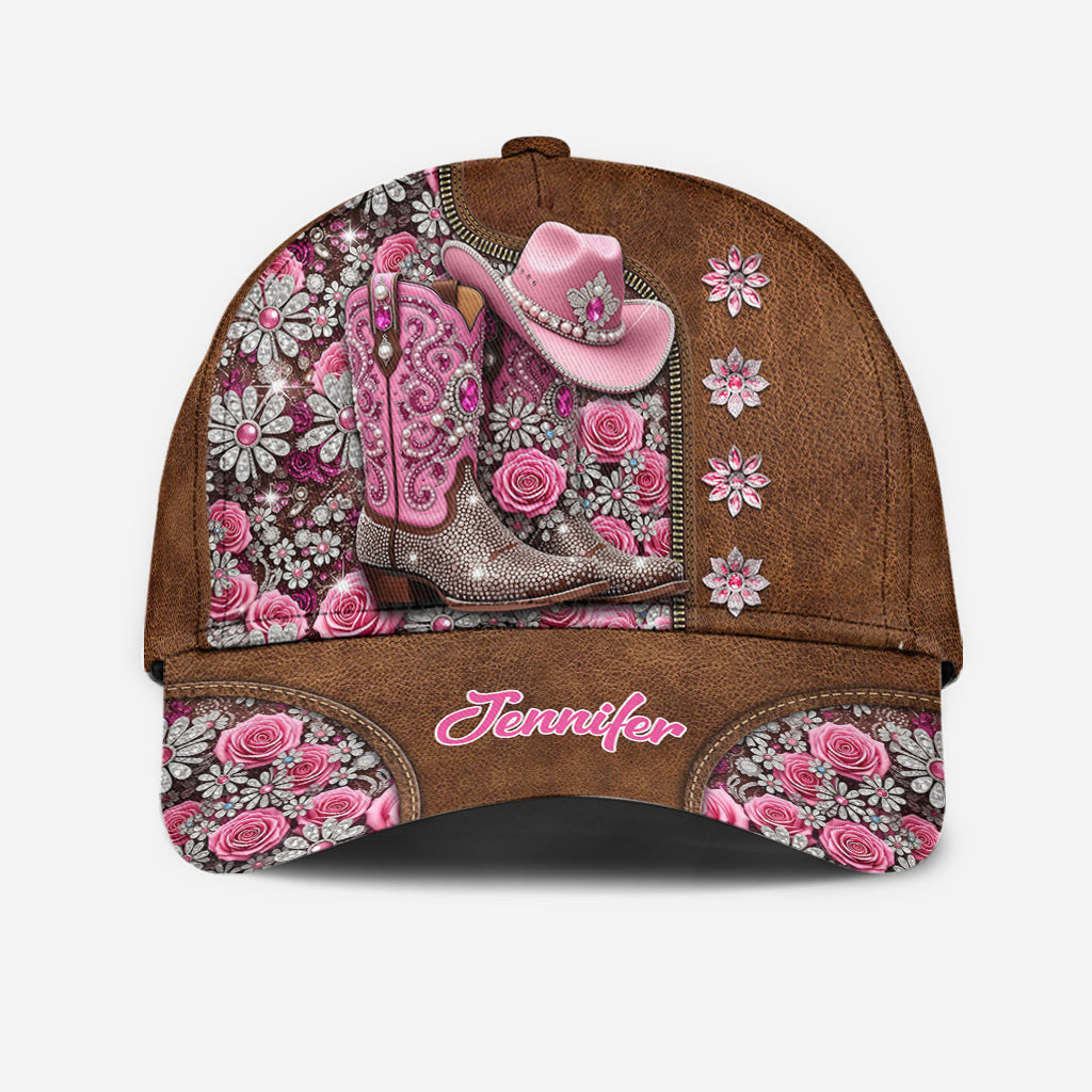 Magnifiques bottes de cowgirl - Casquette de cowgirl classique personnalisée