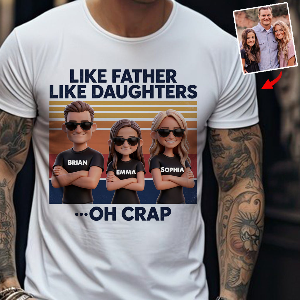 Like Father Like Daughter - Personalized Father T-shirt And Hoodie