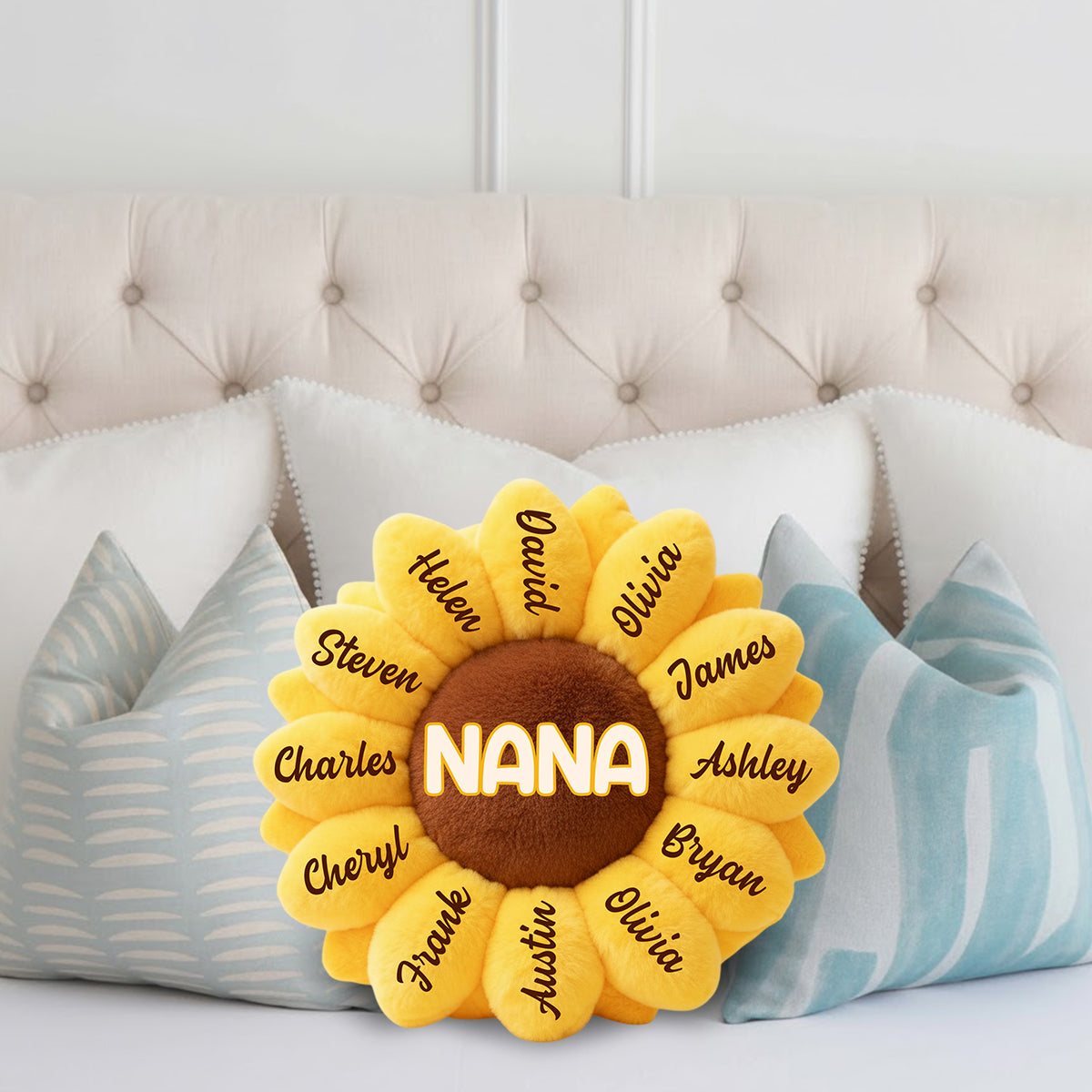 Meilleure grand-mère du monde - Coussin personnalisé en fausse fourrure en forme de grand-mère