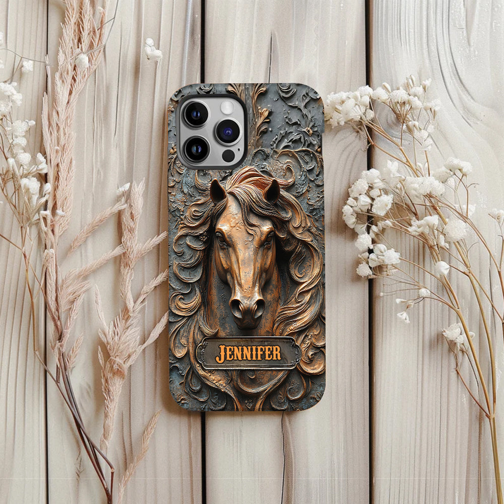 Love Horses - Personalized Horse Full Print Phone Case