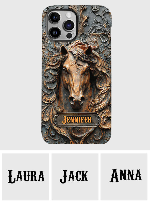 Love Horses - Personalized Horse Full Print Phone Case