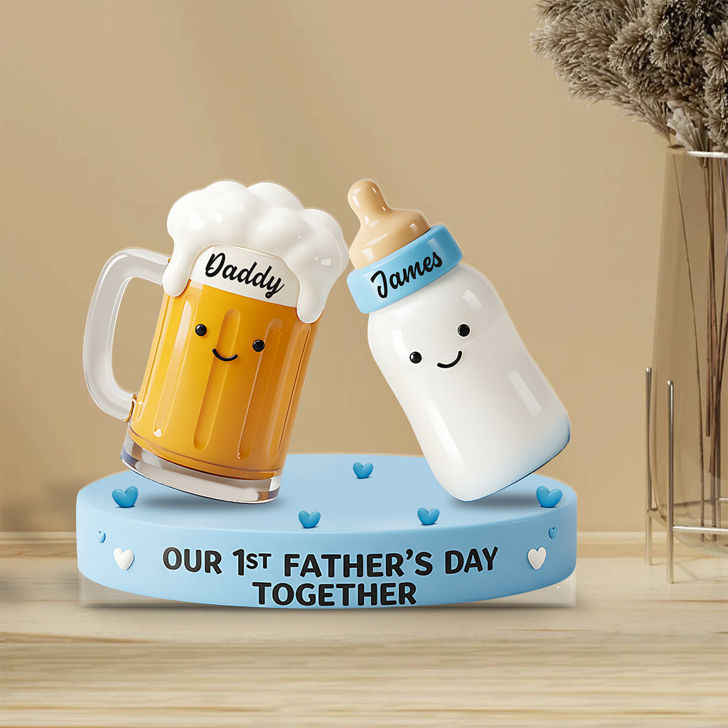 Our 1st Father's Day Together - Personalized Father Custom Shaped Acrylic Plaque