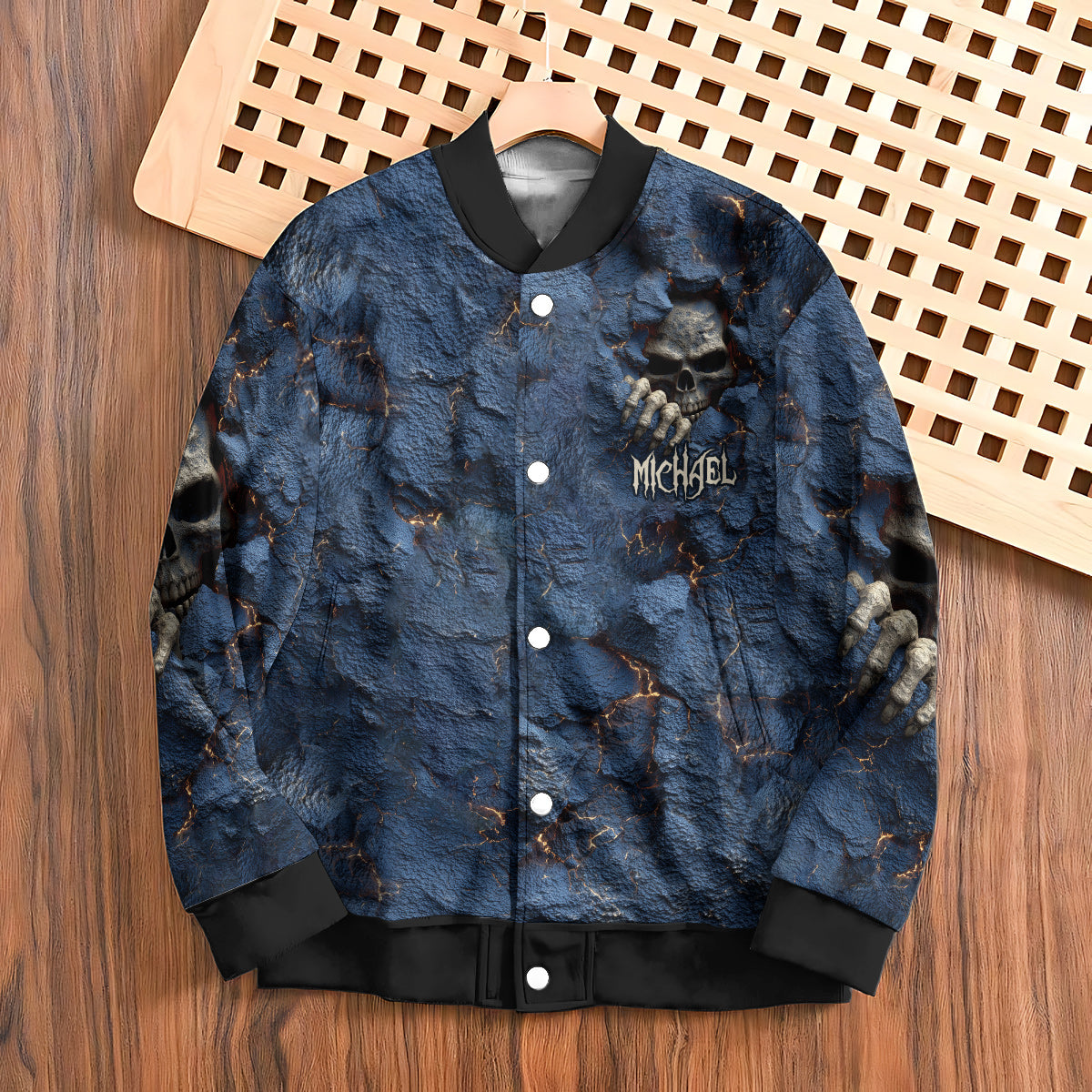 Cool Skull - Personalized Skull Varsity Jacket