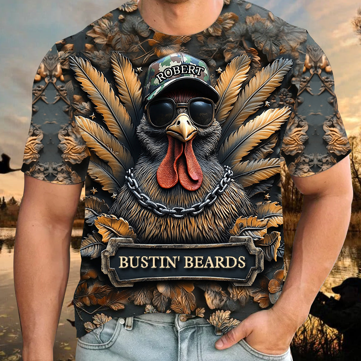 Bustin' Beards - Personalized Hunting All Over Shirt