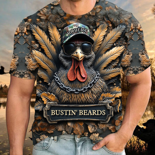Bustin' Beards - Personalized Hunting All Over Shirt