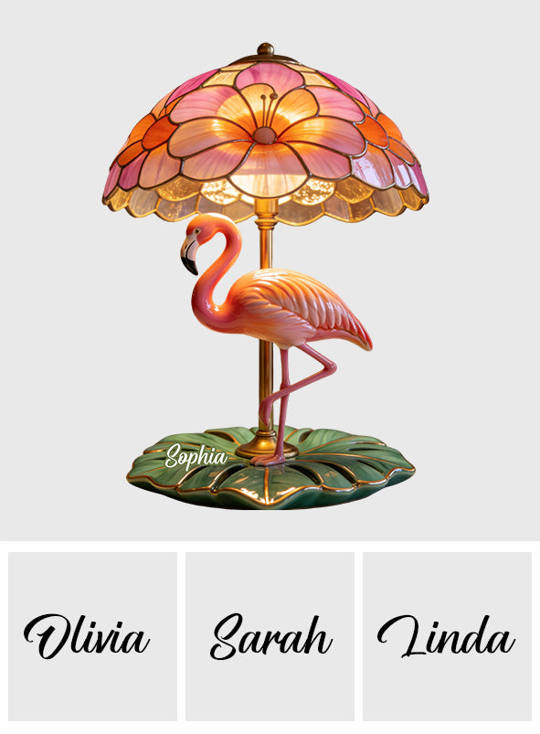 Loves Flamingo - Personalized Flamingo Acrylic LED Night Light
