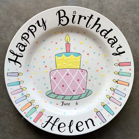 Birthday Gift - Personalized Birthday Ceramic Round Plate