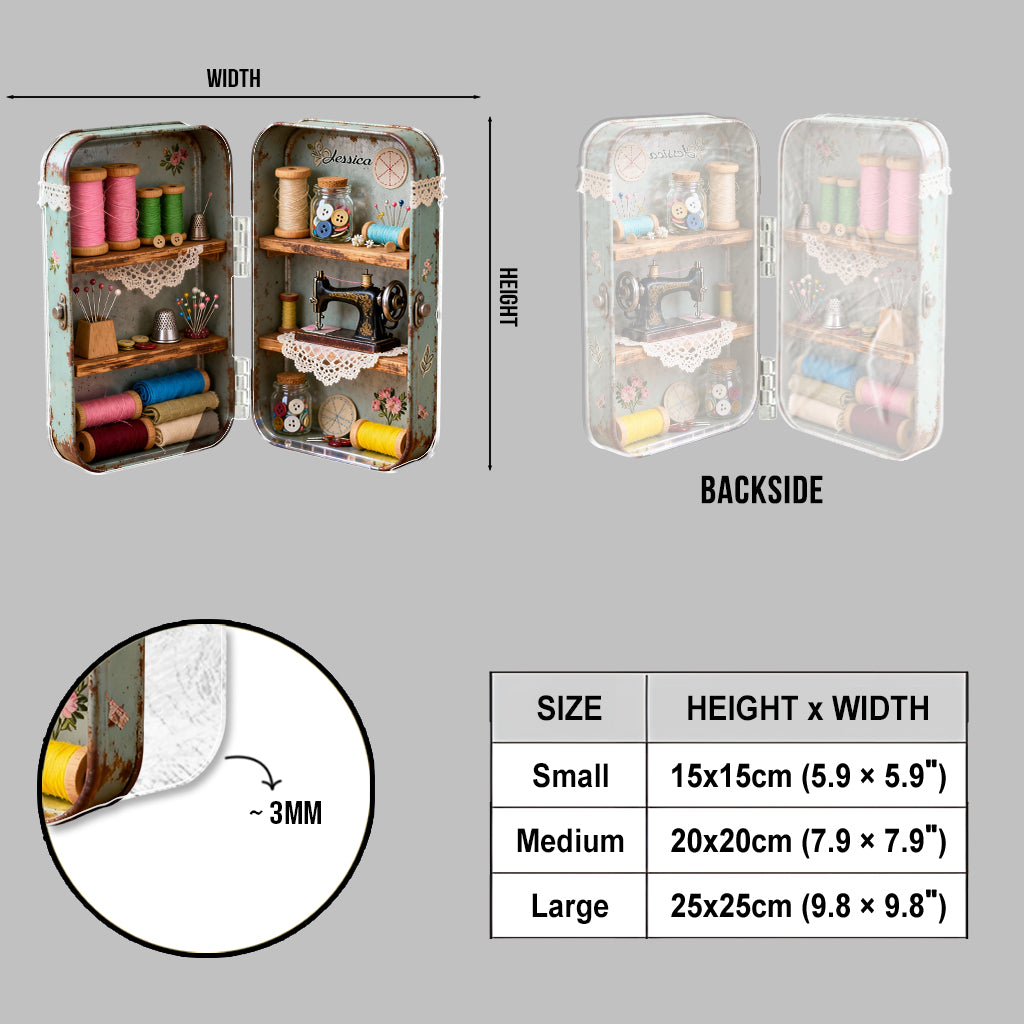 Passion pour la couture - Diptyque acrylique personnalisé