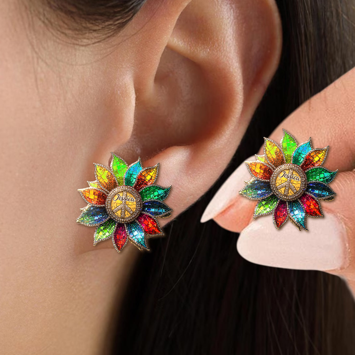 Hippie Soul - Boucles d'oreilles personnalisées Hippie